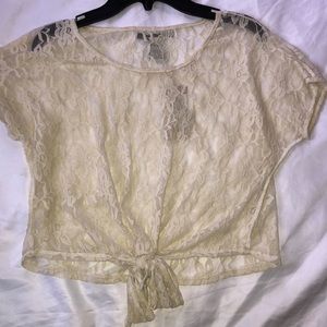 ⭐️2 for $10⭐️ American Rag Lace Tie Crop Top